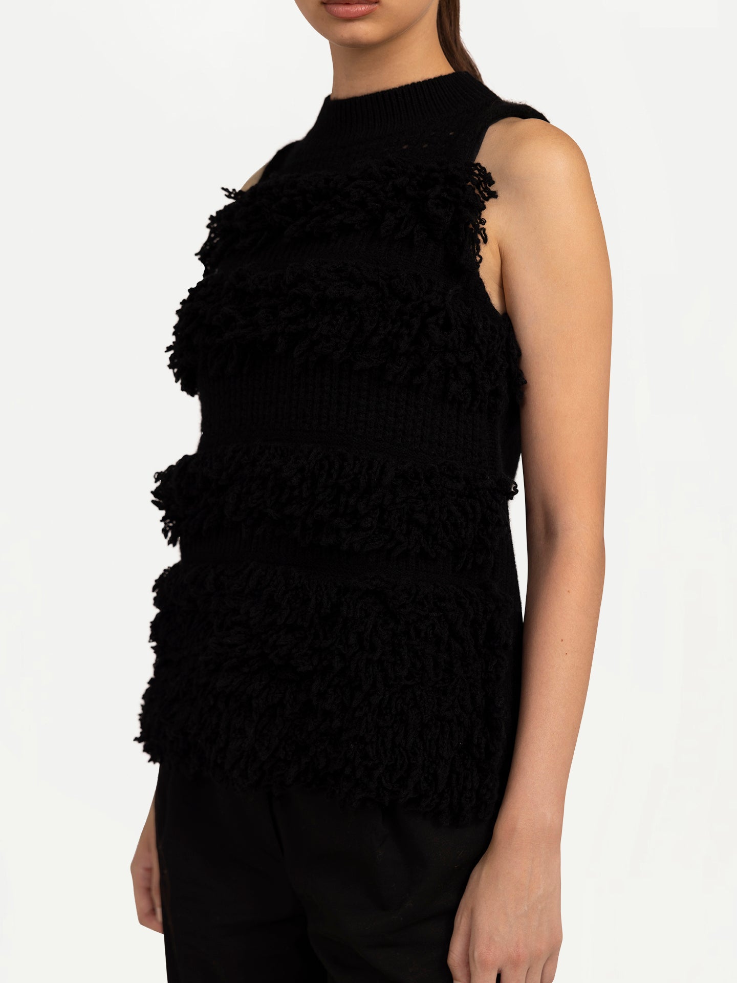 Loop-Stitch Cashmere Vest