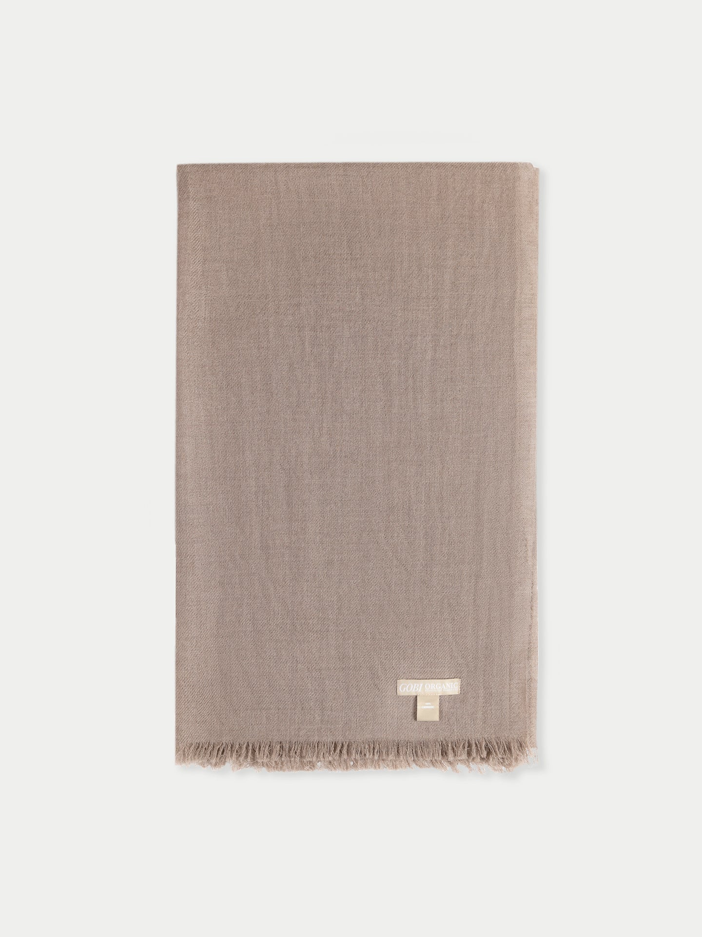 Women's Cashmere Lightweight Woven Scarf  Taupe - Gobi Cashmere