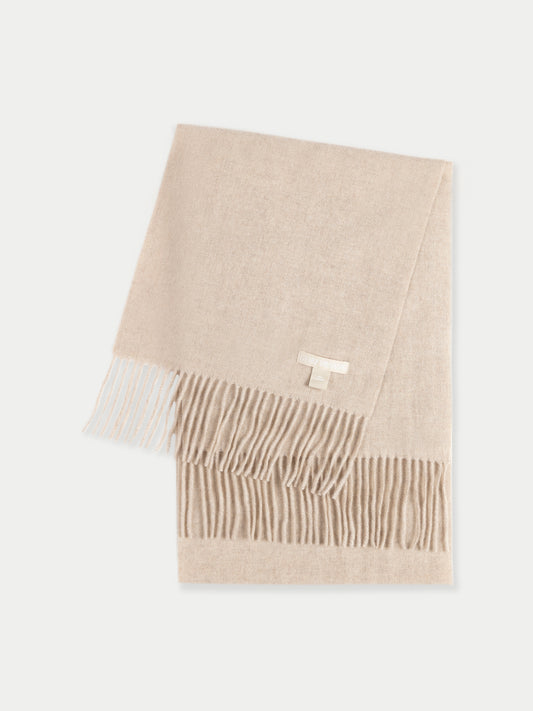 Unisex Cashmere Fringe Scarf Warm Grey - Gobi Cashmere