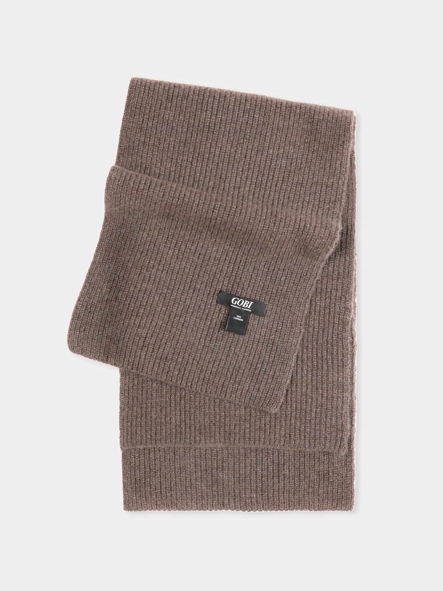 Unisex Cashmere Fishermen Knit Scarf Cocoa - Gobi Cashmere