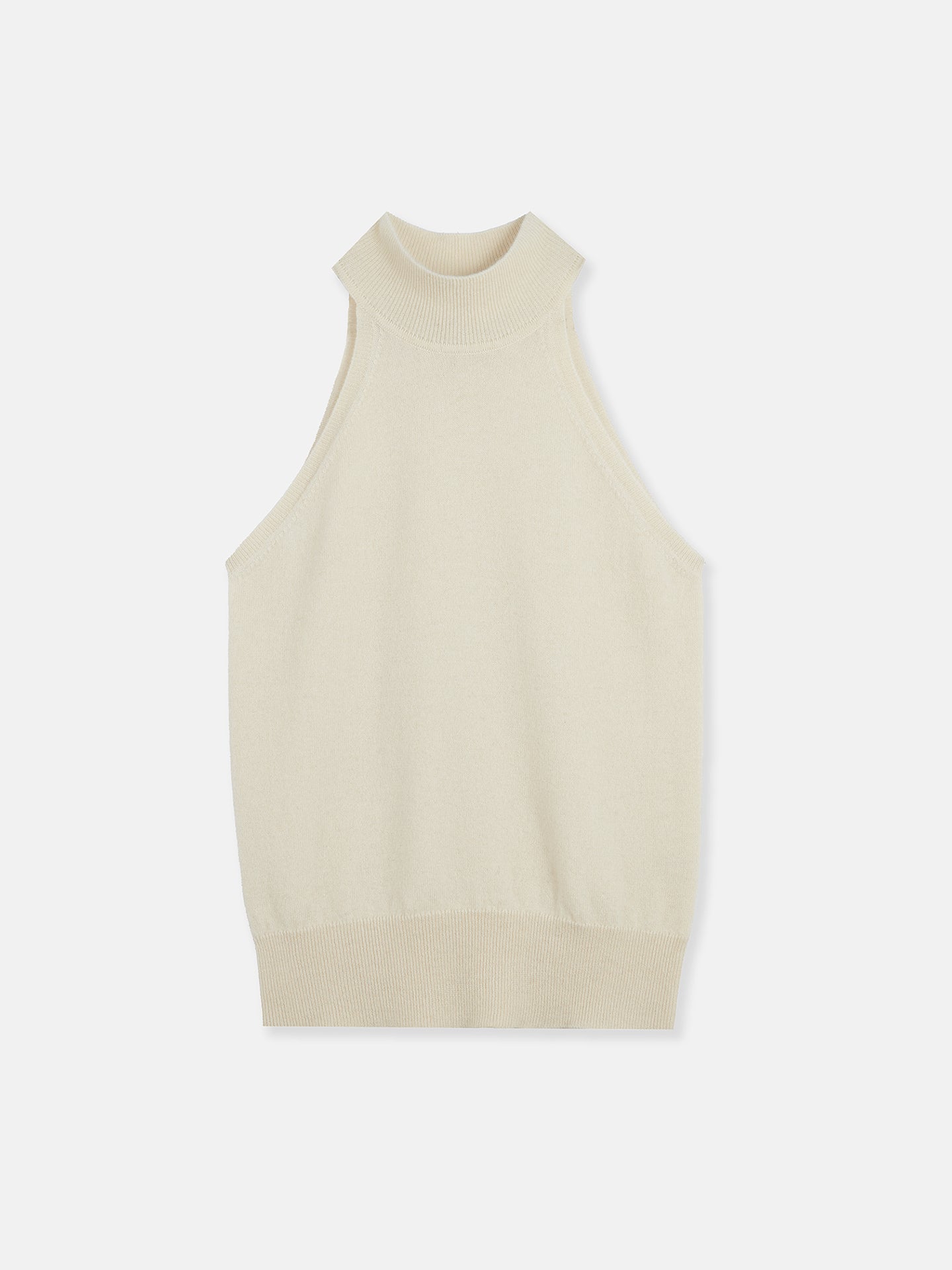 Women's Cashmere Turtleneck Top Off White - Gobi Cashmere