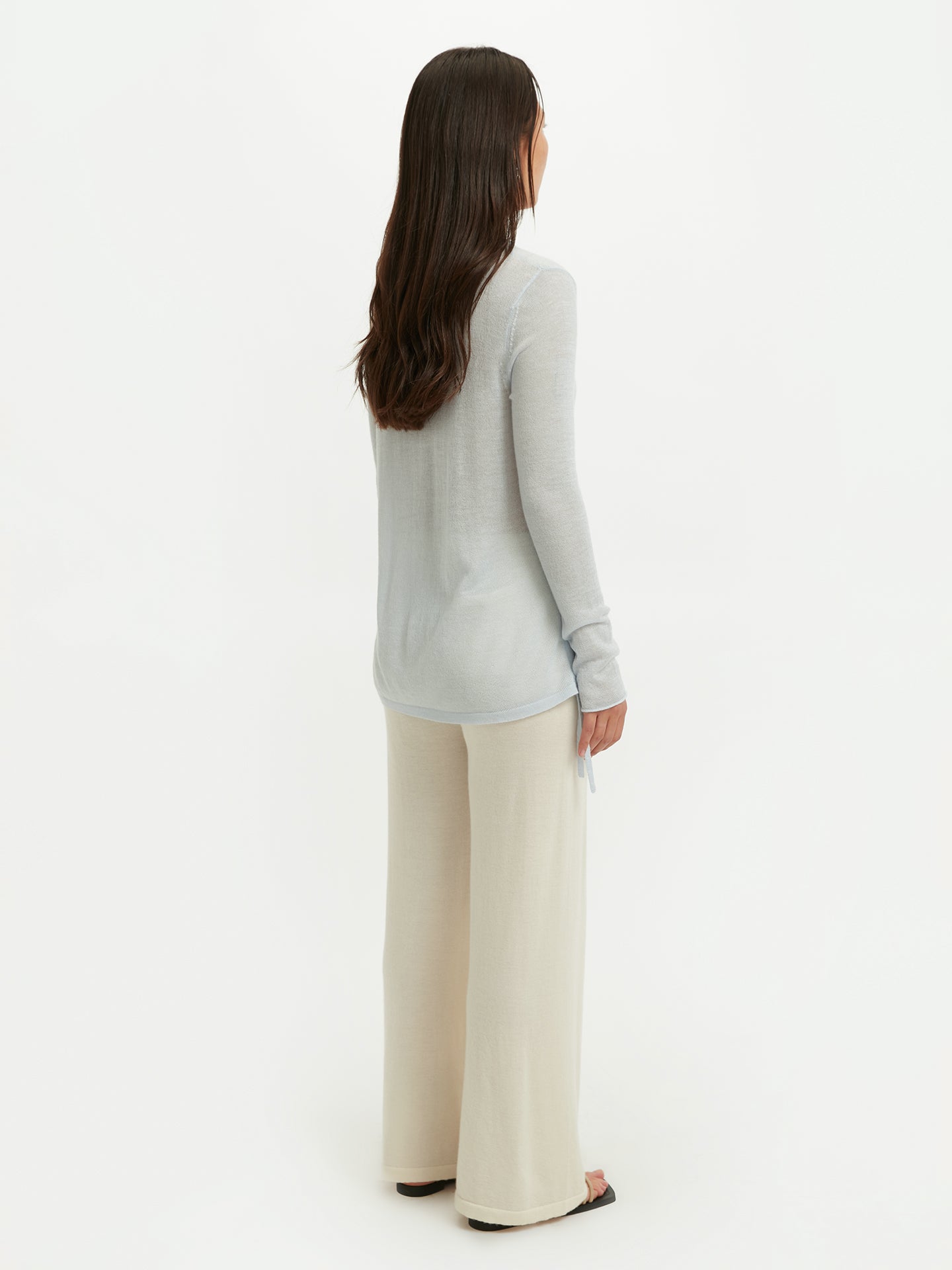 Women's Silk Cashmere Boat Neck Ice Flow - Gobi Cashmere