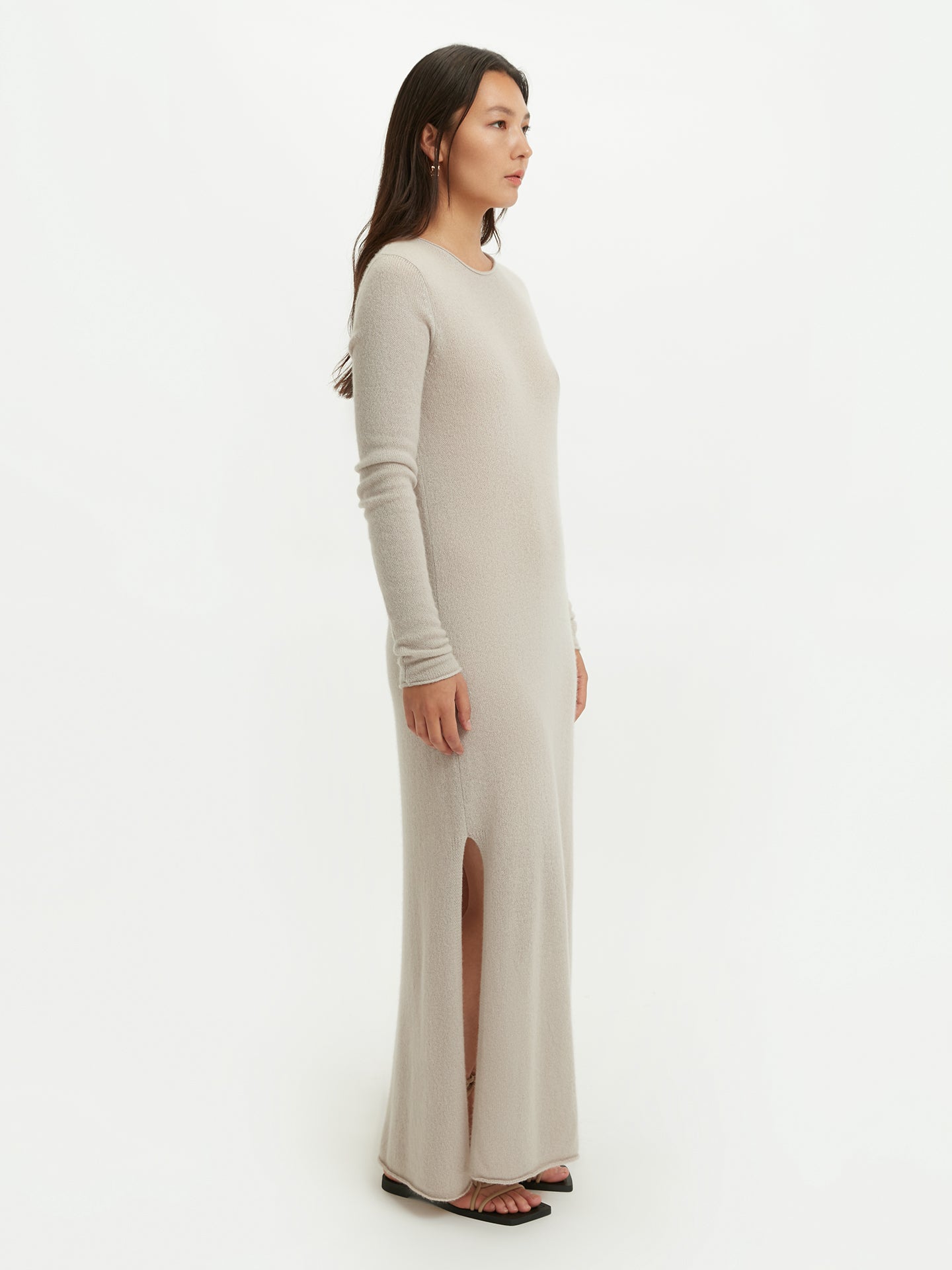 Women's Cashmere Lightweight Dress Chateau Gray - Gobi Cashmere