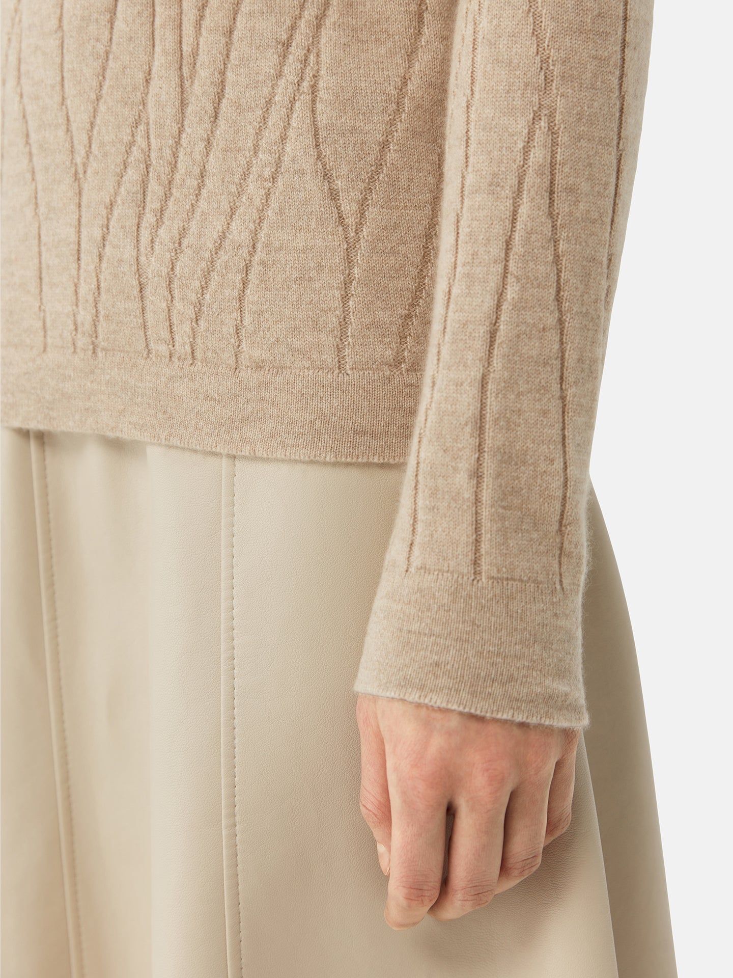 Women's Organic Colour Cashmere Crewneck Sweater Warm Grey - Gobi Cashmere