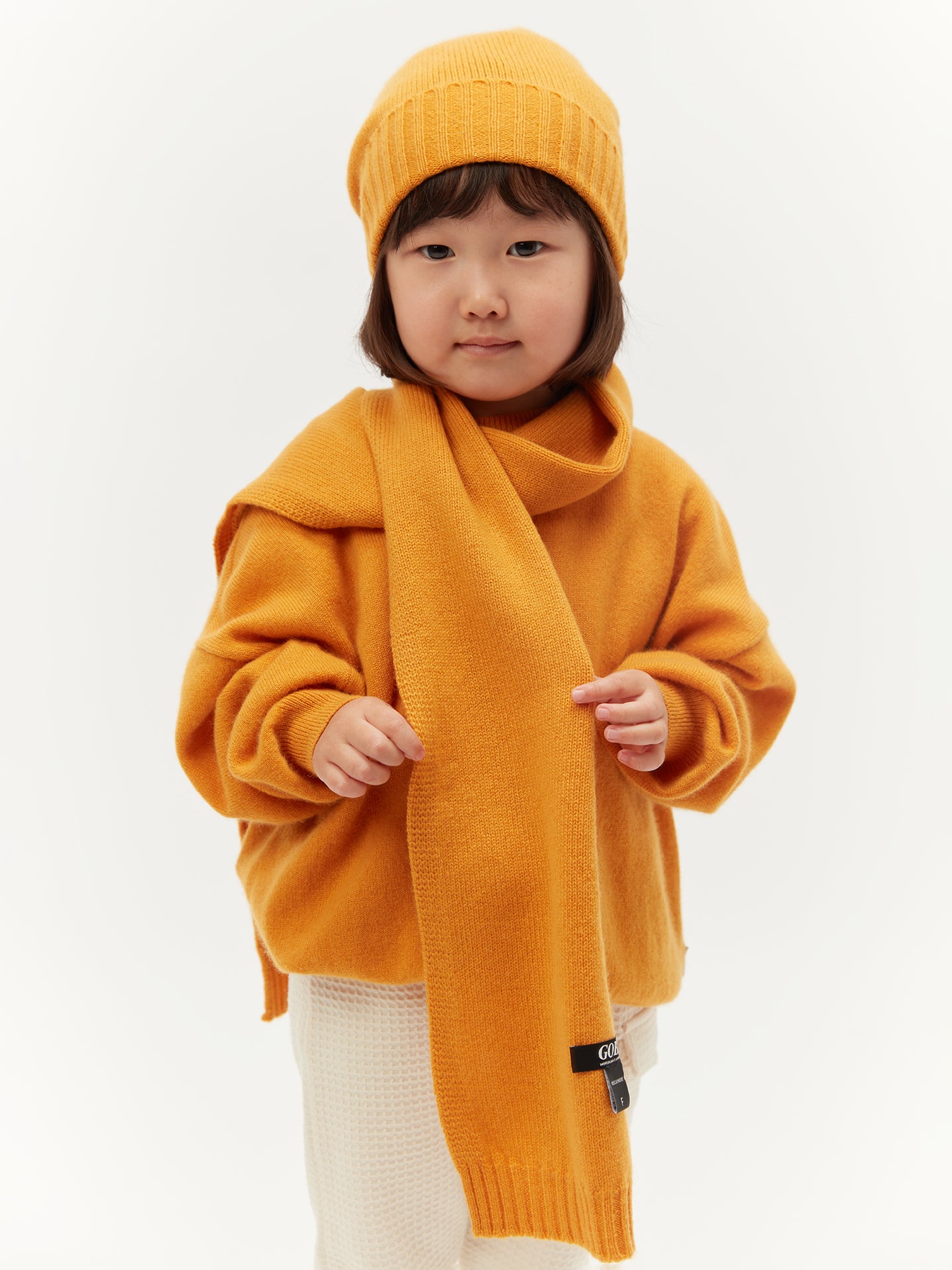 Unisex Cashmere Beanie for Kids Daffodil - Gobi Cashmere