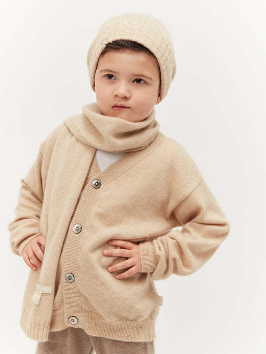 Organic Colour Cashmere Kids Knitted Scarf