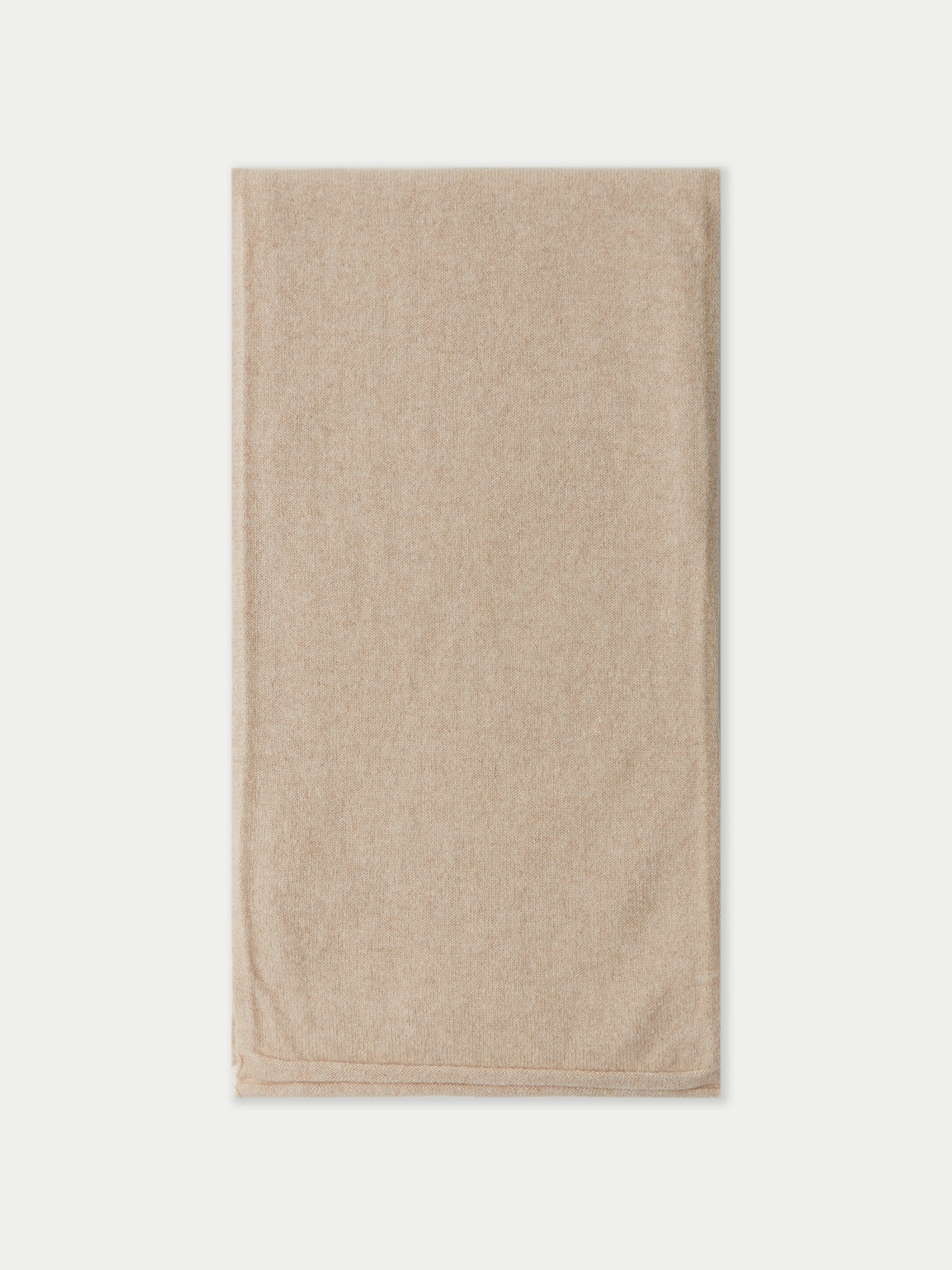 Unisex Organic Cashmere Jersey Knit Scarf Beige - Gobi Cashmere 