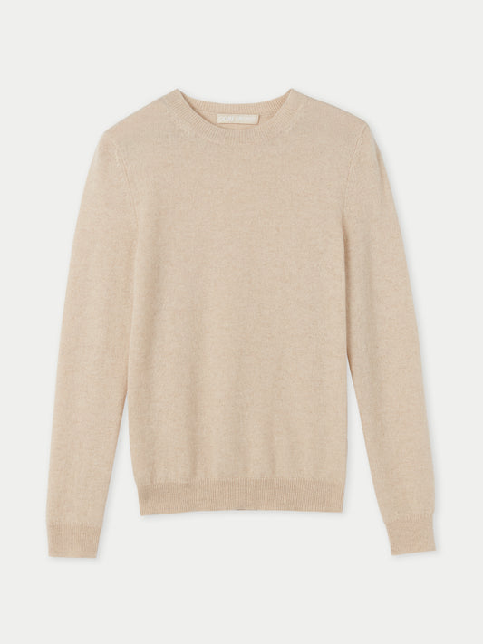 Women's Cashmere $99 Hat & Sweater Set Beige - Gobi Cashmere