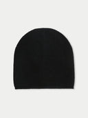 a black beanie hat on a light gray background #color_black