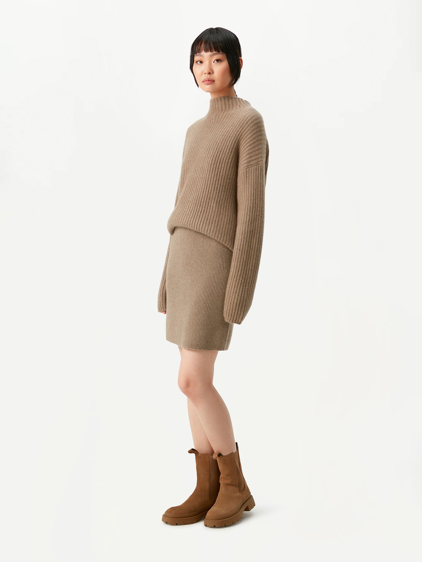 Organic Color Cashmere Mini Skirt