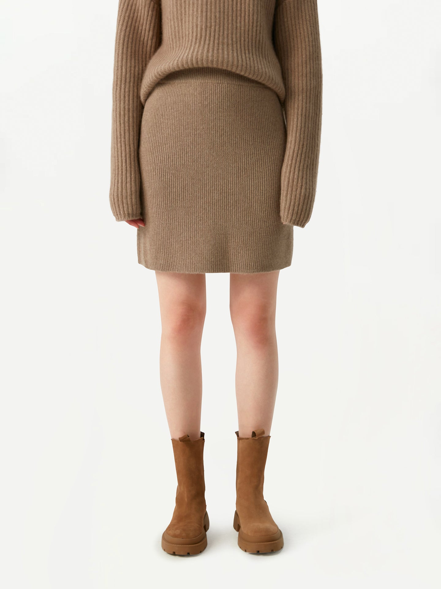 Organic Color Cashmere Mini Skirt