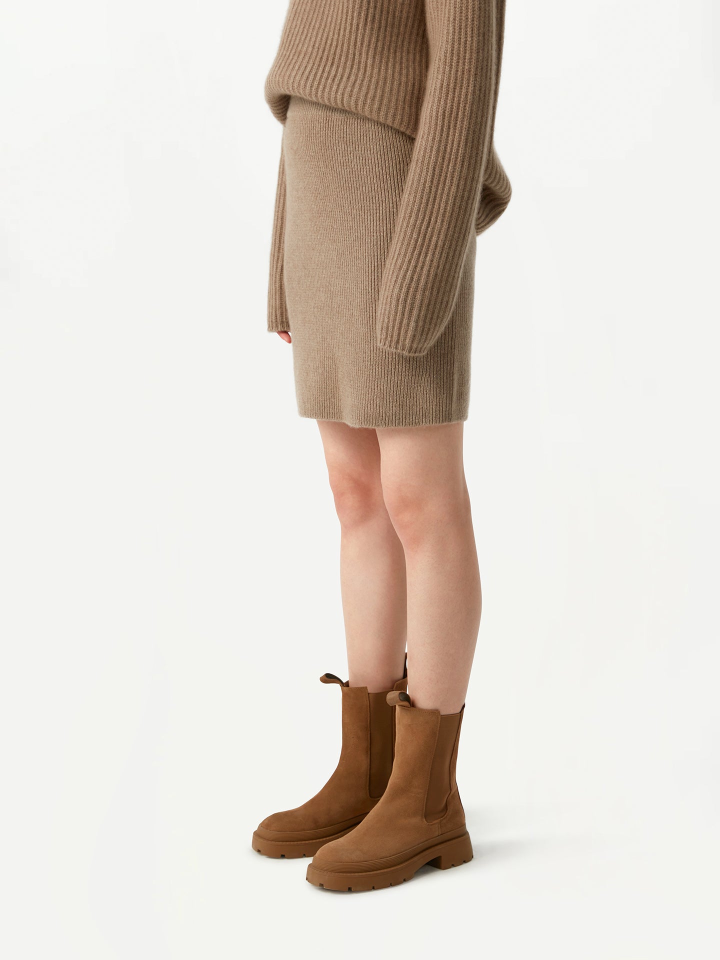 Organic Color Cashmere Mini Skirt