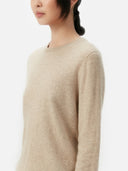 Organic Color Cashmere Essential Crewneck Sweater Warm Grey - Gobi Cashmere #color_warm-grey