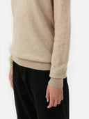 Organic Color Cashmere Essential Crewneck Sweater Warm Grey - Gobi Cashmere #color_warm-grey