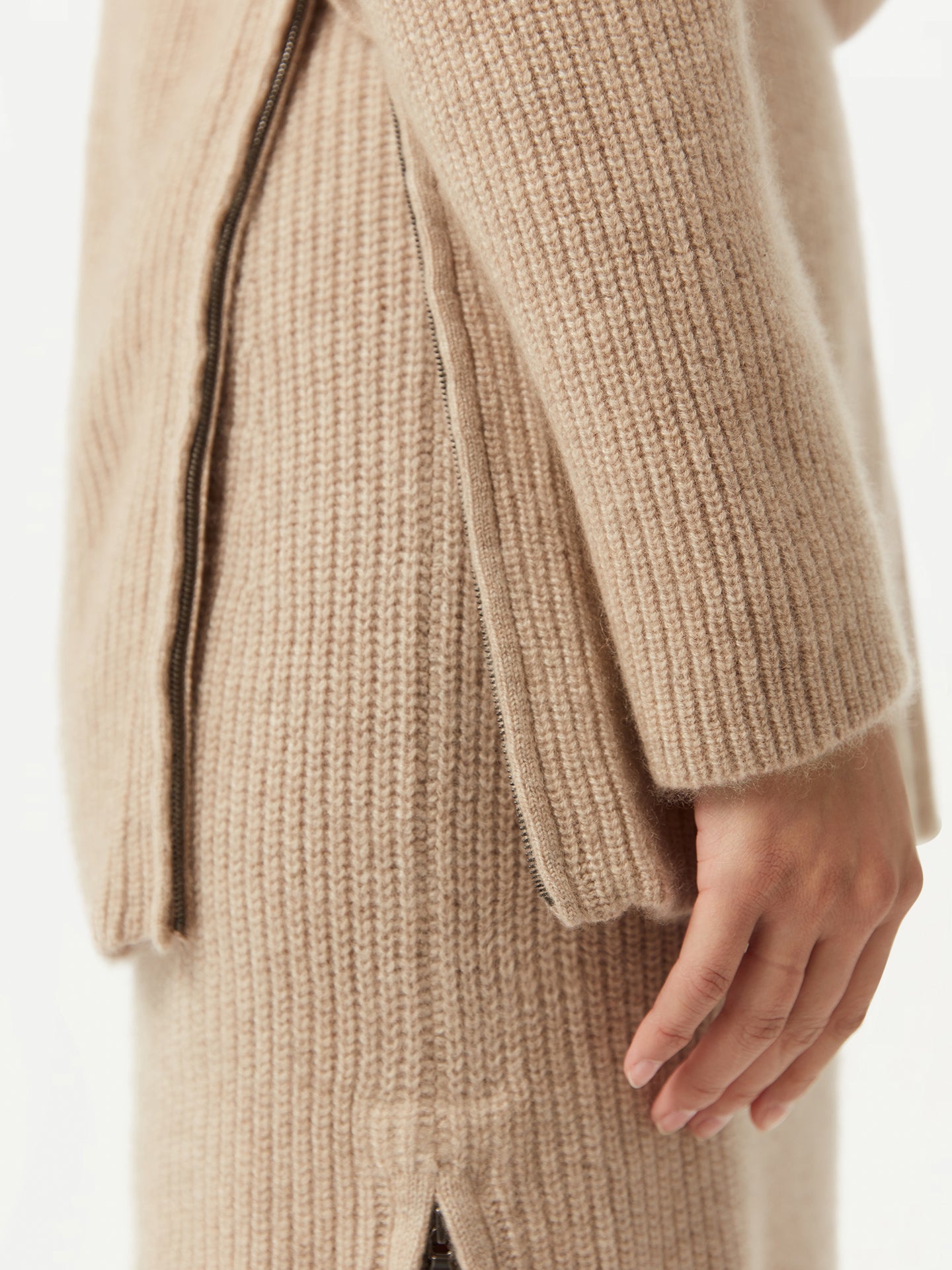 Cashmere Sweater with Side Zippers