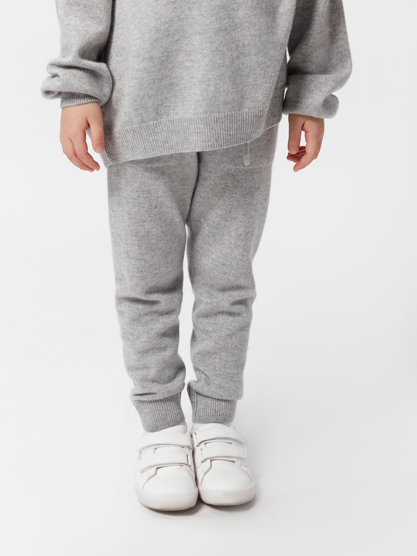 Kids Cashmere Track Pants Dawn Blue - Gobi Cashmere