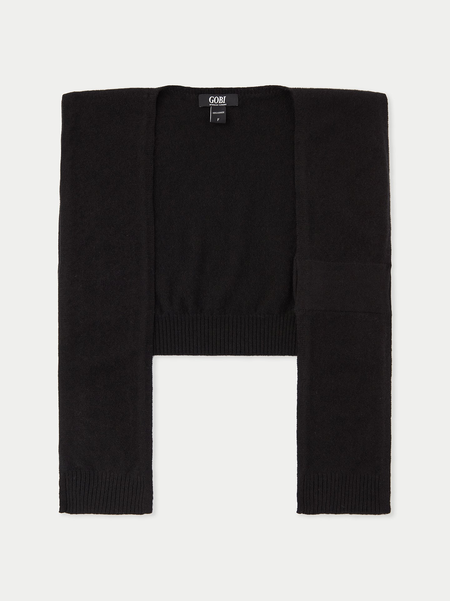 Women's Cashmere Shoulder Wrap Black - Gobi Cashmere