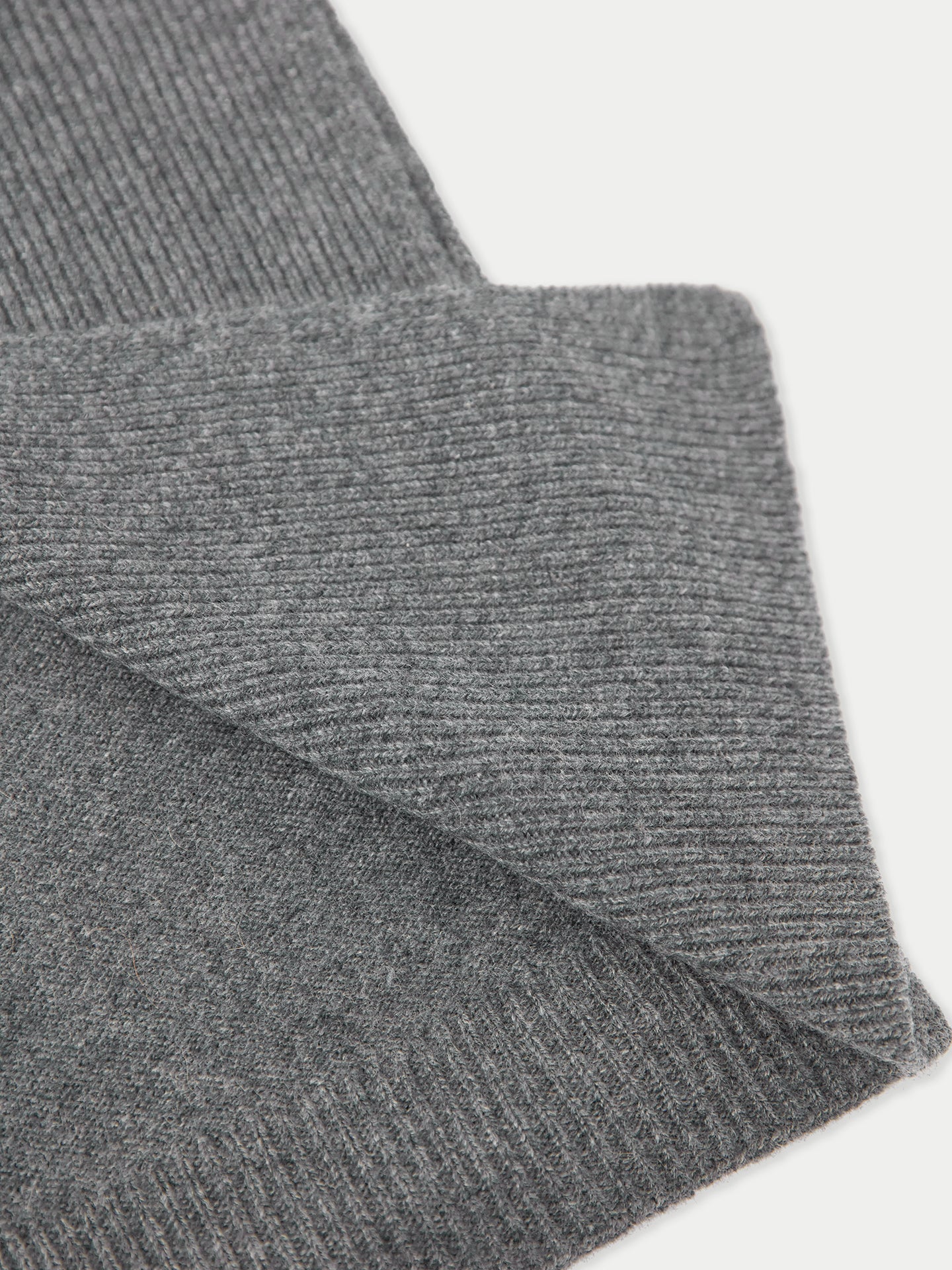 
Unisex Ribbed Cashmere Scarf Gray - Gobi Cashmere