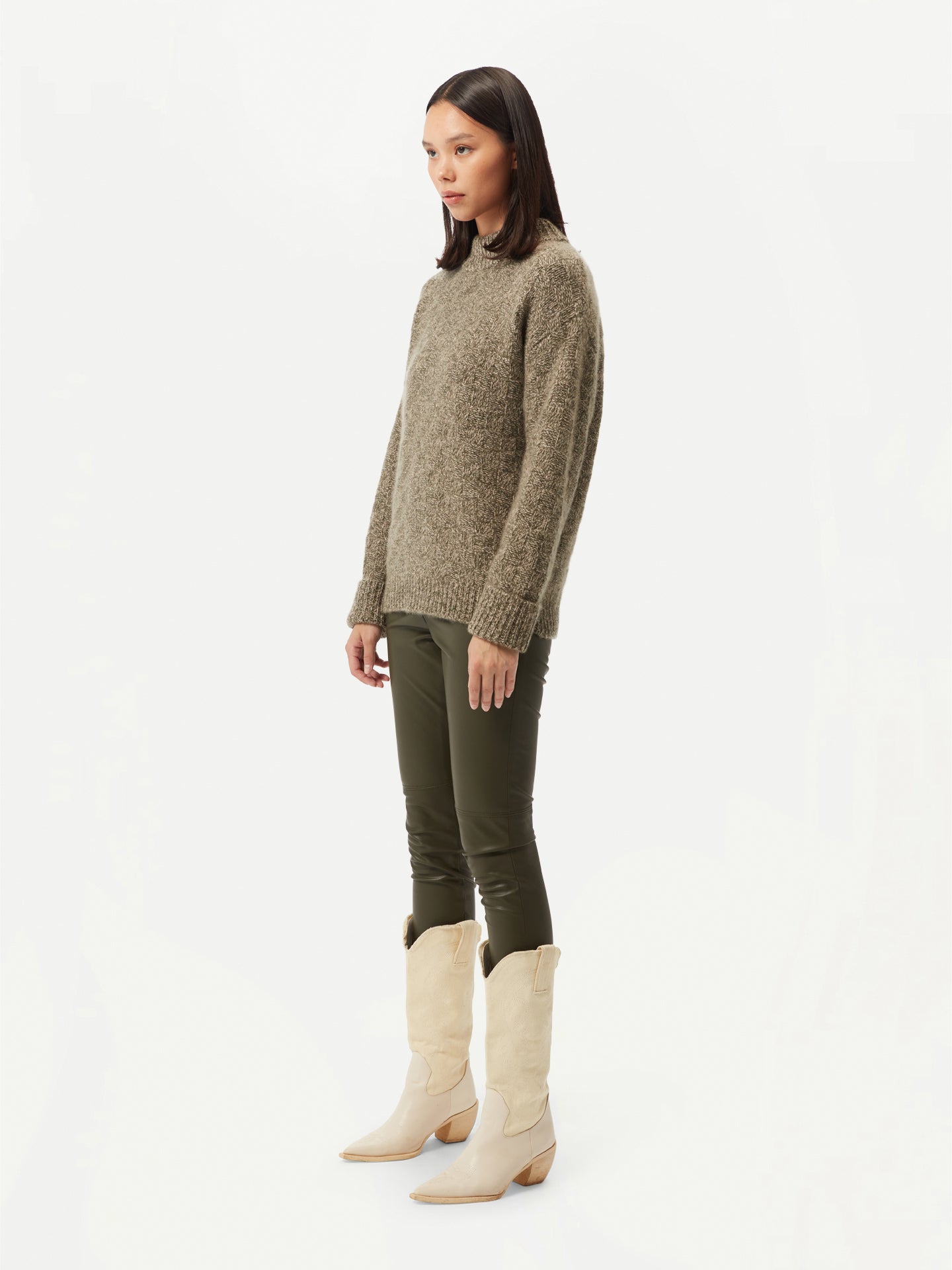 Basket-Weave Cashmere Sweater