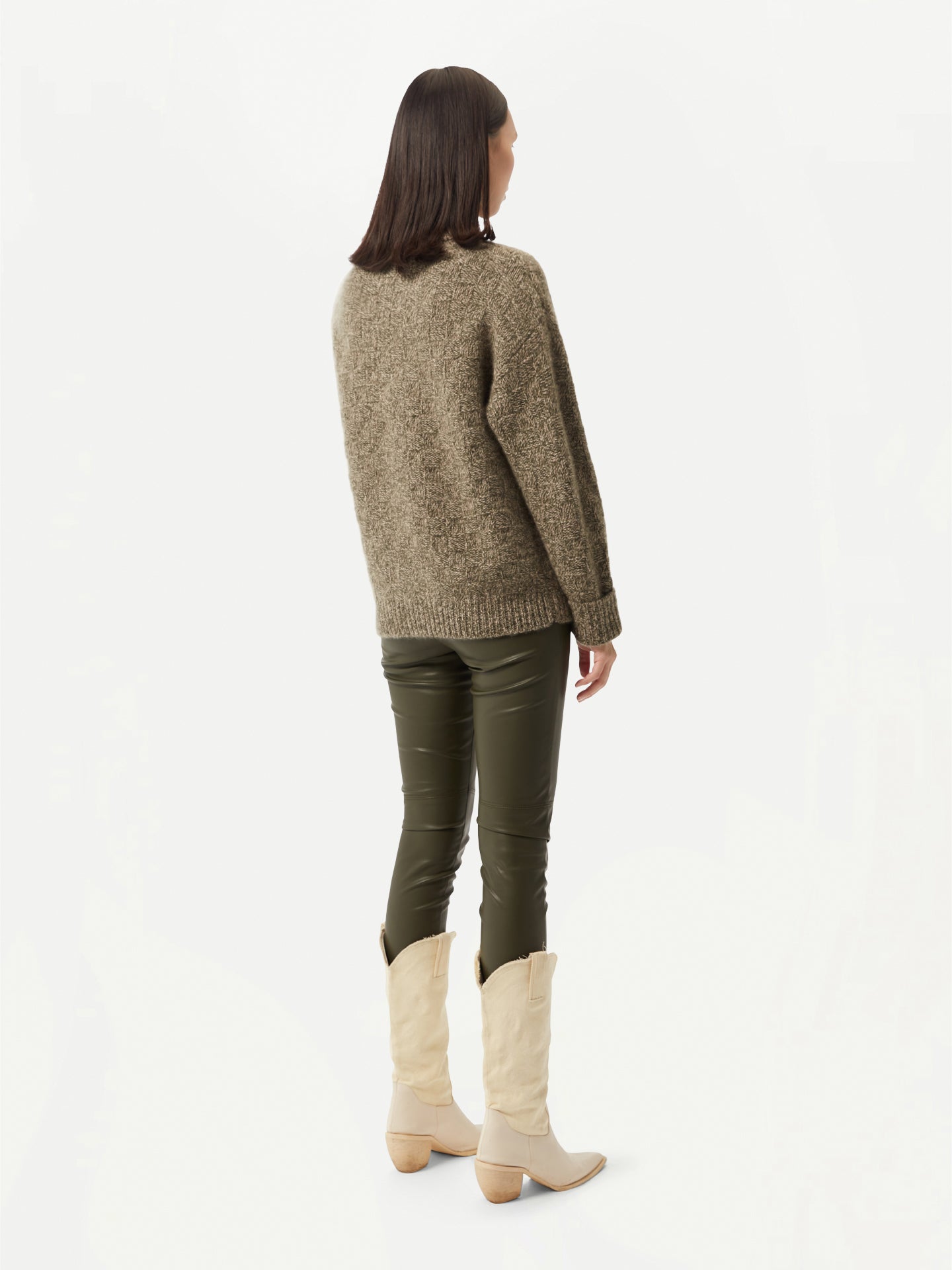 Basket-Weave Cashmere Sweater