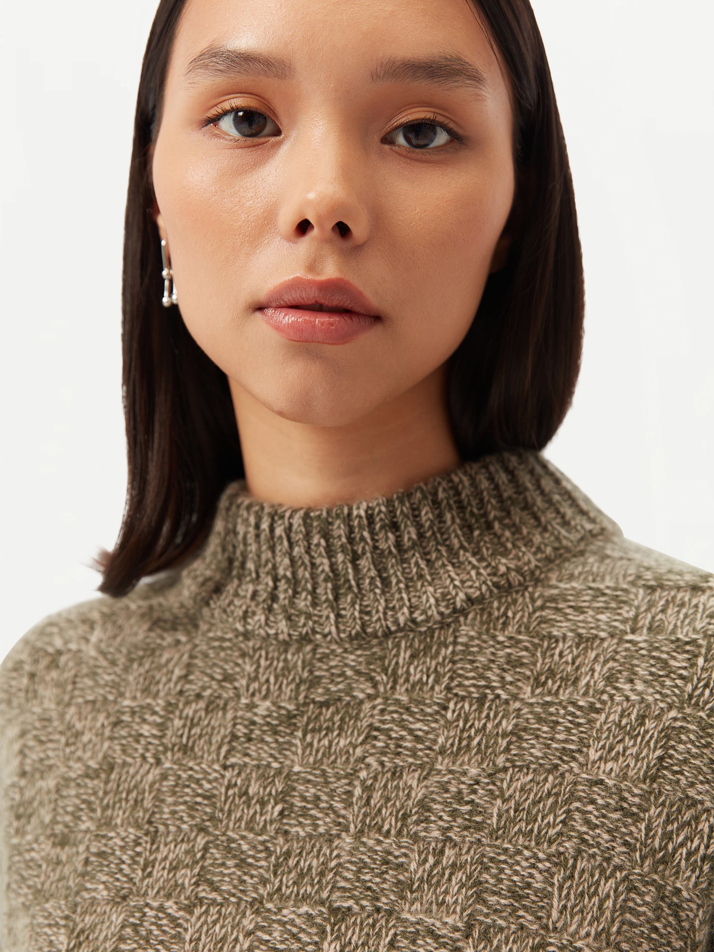 Basket-Weave Cashmere Sweater