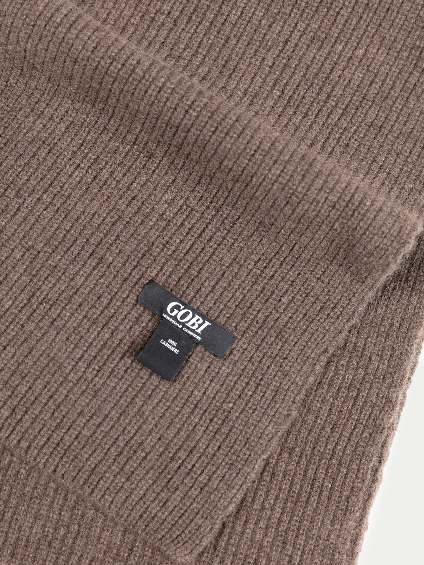 Unisex Cashmere Fishermen Knit Scarf Cocoa - Gobi Cashmere