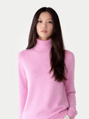 Essential Cashmere Turtleneck Sweater Pink Frosting - Gobi Cashmere #color_pink-frosting