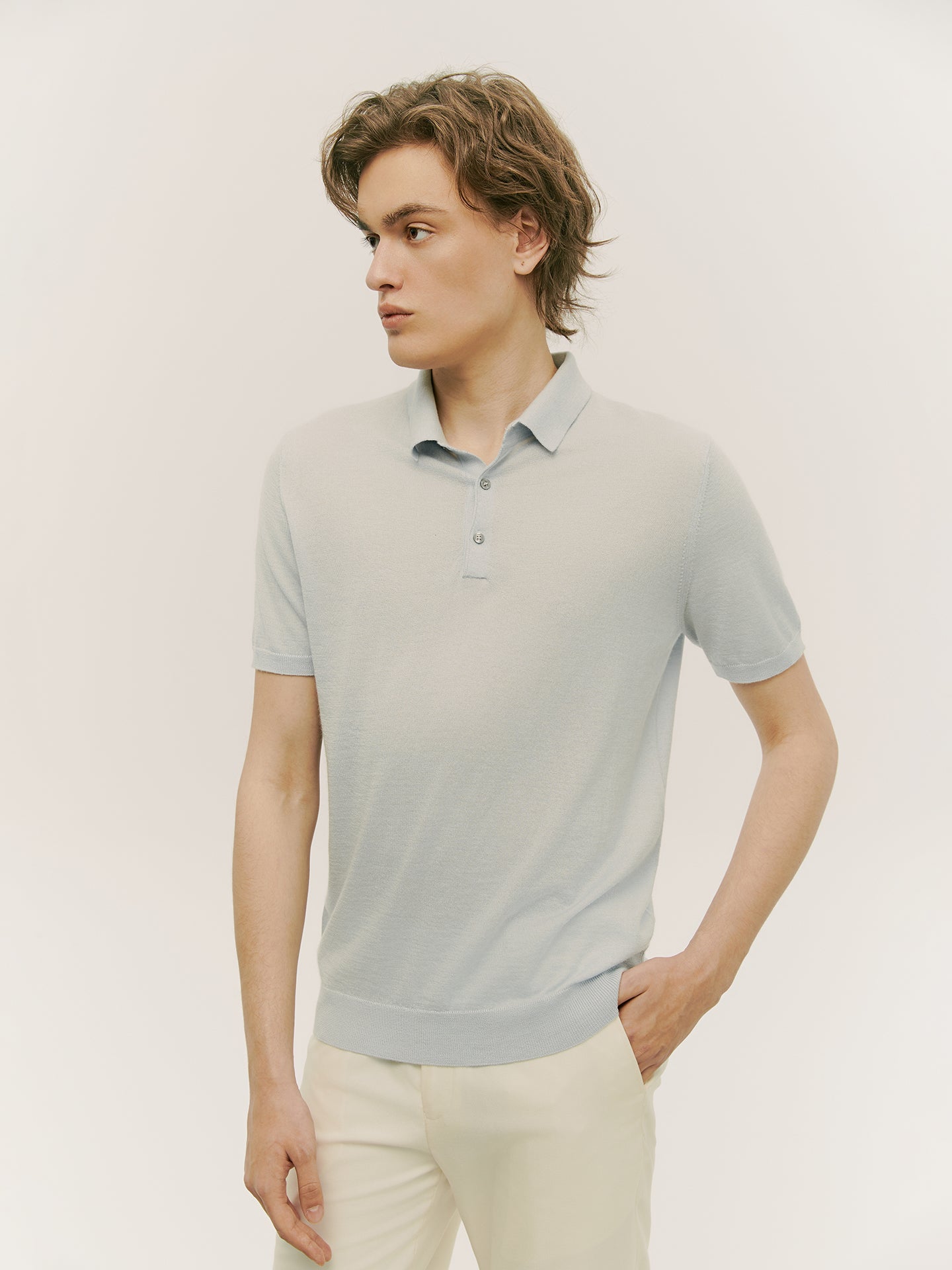 Cashmere Silk Polo Shirt