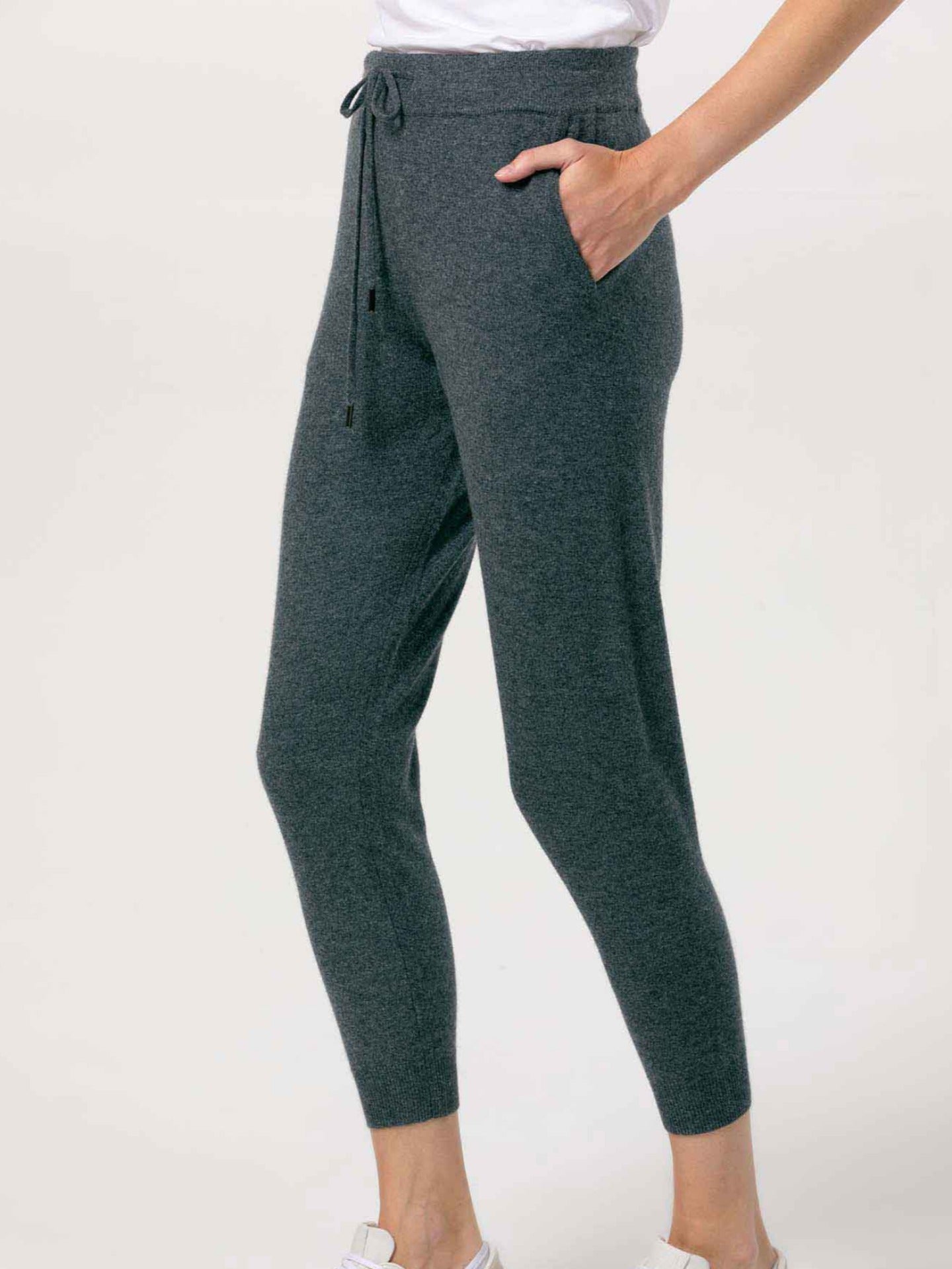 Women's Cashmere Jogger Dim Gray -  Gobi Cashmere