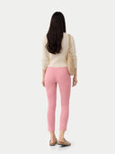 back view of  pink pants and a beige sweater on a white background #color_pink-icing
