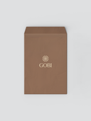 Brown envelope with 'Gobi' logo on a light gray background
