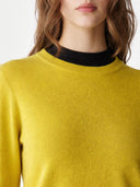 Essential Cashmere Crewneck Sweater Celery - Gobi Cashmere #color_celery