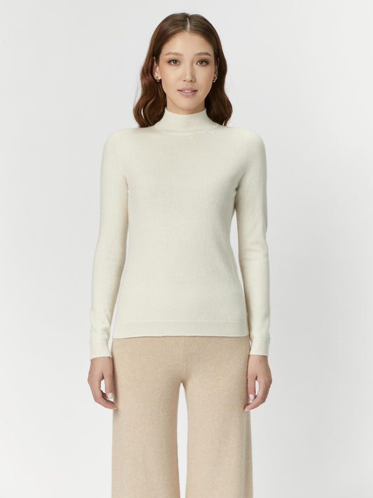 Cashmere Mock Neck Sweater