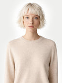 Essential Cashmere Crewneck Sweater Birch - Gobi Cashmere #color_birch