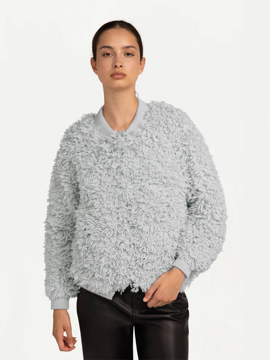 Loop-Stitch Cashmere Cardigan