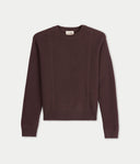 Brown sweater on a light gray background