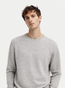 Essential Crewneck Cashmere Sweater Dawn Blue - Gobi Cashmere #color_dawn-blue