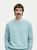 Essential Crewneck Cashmere Sweater Blue Haze - Gobi Cashmere #color_blue-haze