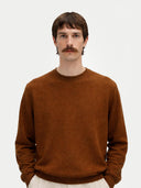 Essential Crewneck Cashmere Sweater Cinnamon Brown - Gobi Cashmere #color_cinnamon-brown