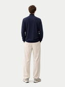 Essential Half-Zip Cashmere Sweater Navy - Gobi Cashmere #color_navy
