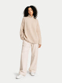 Organic Color Cashmere Quarter-Zip Sweater Warm Grey - Gobi Cashmere #color_warm-grey