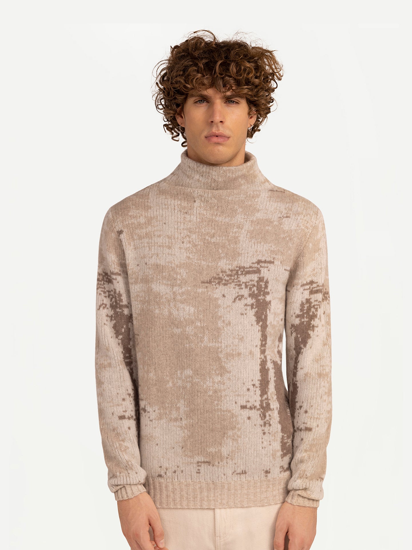 Cashmere Turtleneck Sweater Italian Design Giorgio Spina Off White - Gobi Cashmere 