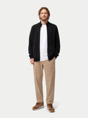 High Neck Full-Zip Cashmere Cardigan Black - Gobi Cashmere #color_black