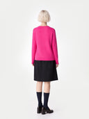 Essential Cashmere Crewneck Sweater Magenta - Gobi Cashmere #color_magenta