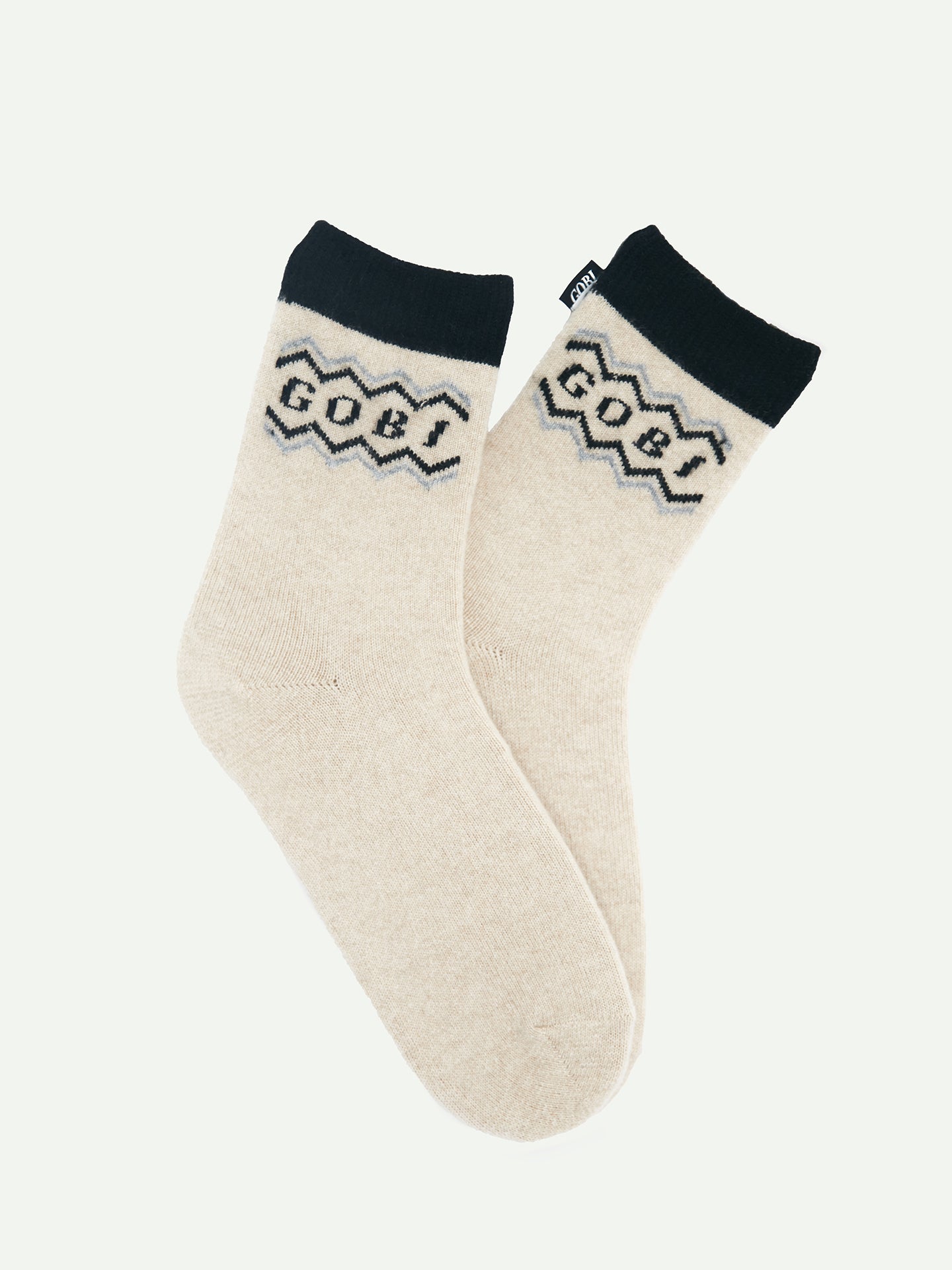 Unisex Alpine Cashmere Socks Beige - Gobi Cashmere