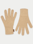 Pair of beige gloves on a white background #color_beige