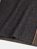 Close-up of a dark brown fabric with subtle pattern on a white background #color_charcoal