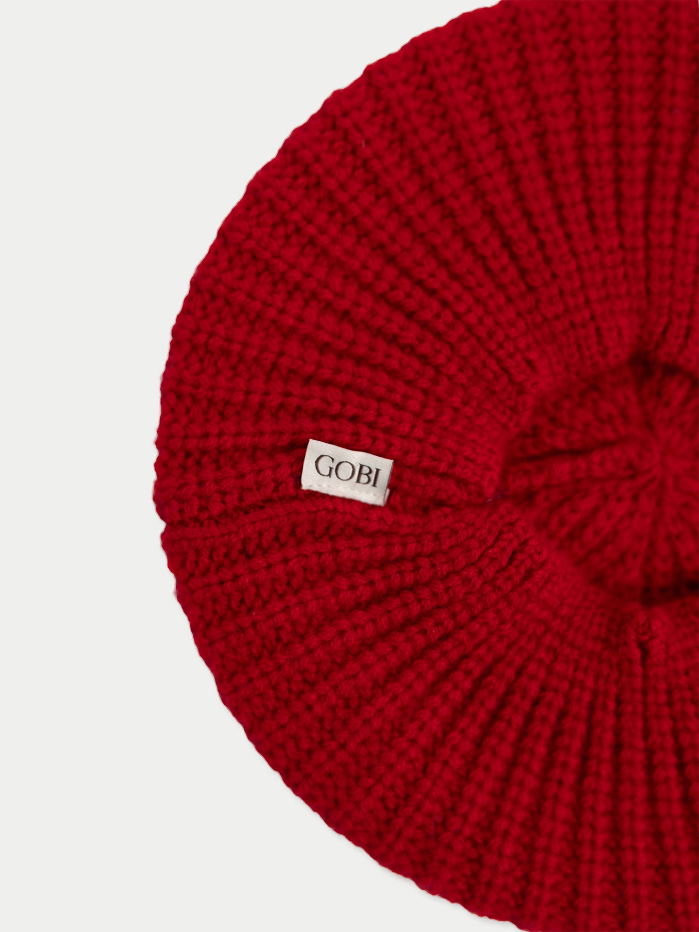 Women's Classic Rib Cashmere Beanie Chili pepper I GOBI Cashmere