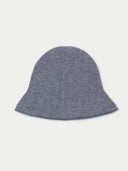 Gray knit bucket hat on a light gray background #color_dim-gray
