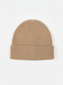 Beige knit beanie on a white background #color_taupe